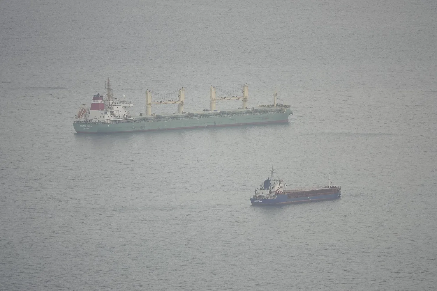 Bulk carrier at port